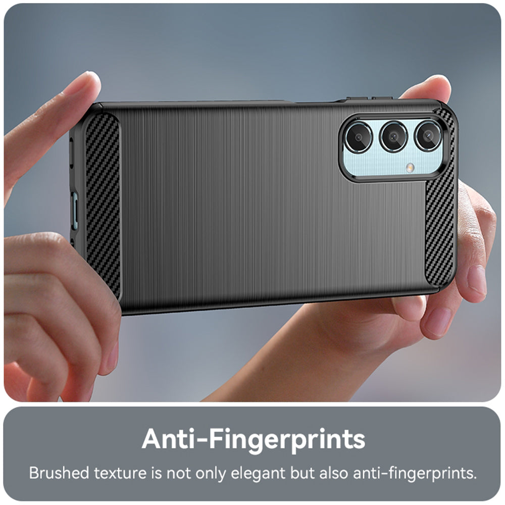 Custodia per Samsung Galaxy M35, Techsuit, Carbonio, Nera