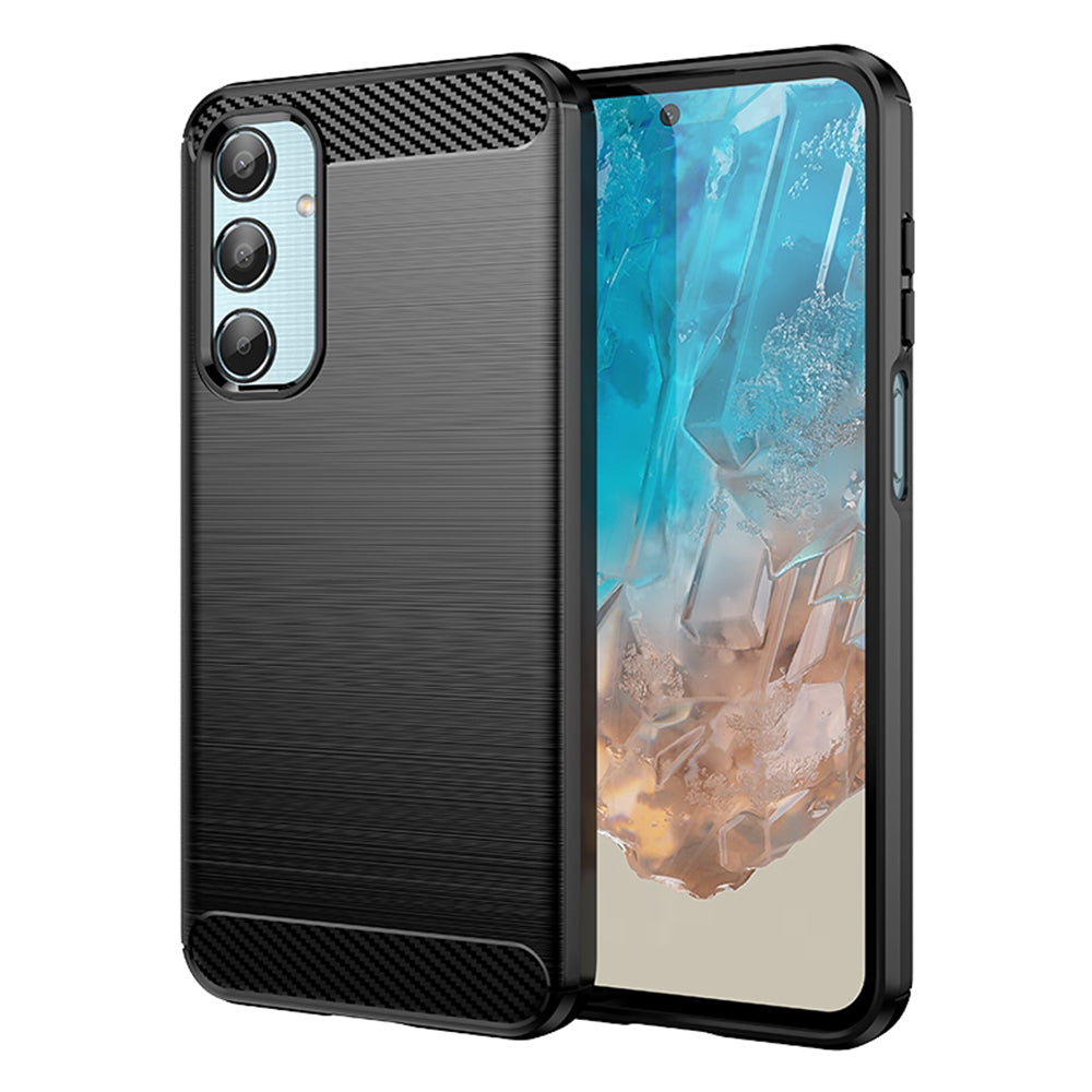 Custodia per Samsung Galaxy M35, Techsuit, Carbonio, Nera