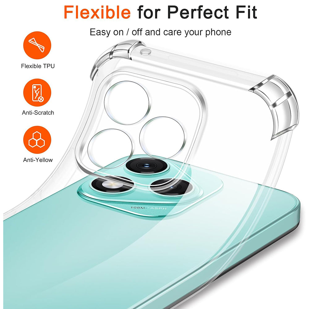 Coque pour Samsung Galaxy M56 M566, Techsuit, Antichoc Claire, Transparente