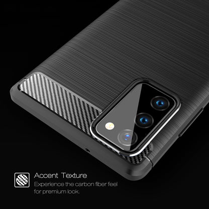 Coque pour Samsung Galaxy Note 20 5G N981 / Note 20 N980, Techsuit, Carbone, Noire