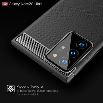 Coque pour Samsung Galaxy Note 20 Ultra 5G N986 / Note 20 Ultra N985, Techsuit, Carbone, Noire
