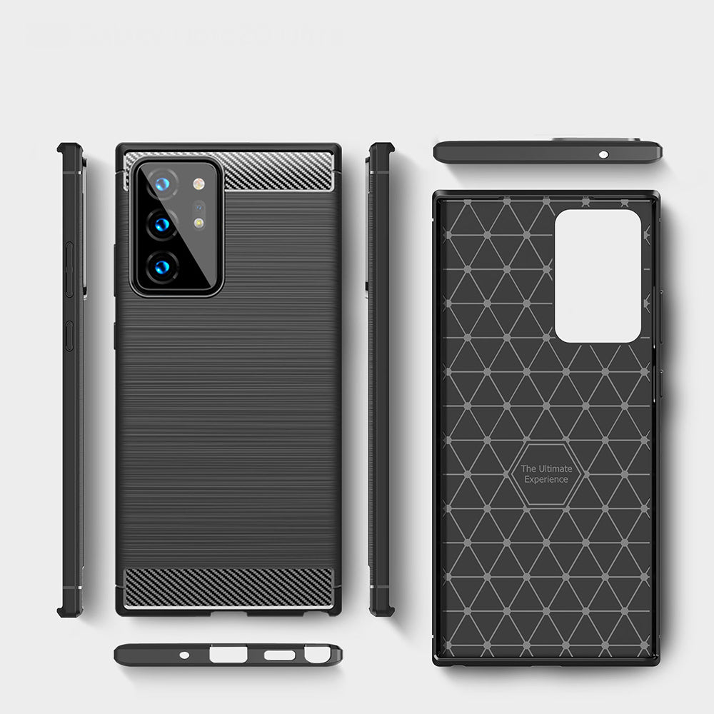 Coque pour Samsung Galaxy Note 20 Ultra 5G N986 / Note 20 Ultra N985, Techsuit, Carbone, Noire