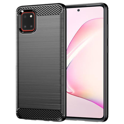 Custodia per Samsung Galaxy Note10 Lite N770, Techsuit, Carbonio, Nera