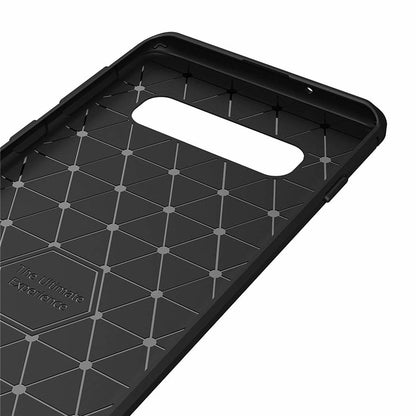 Hülle für Samsung Galaxy S10 G973, Techsuit, Carbon, Schwarz