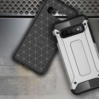 Custodia per Samsung Galaxy S10 G973, Techsuit, Hybrid Armor, Nera