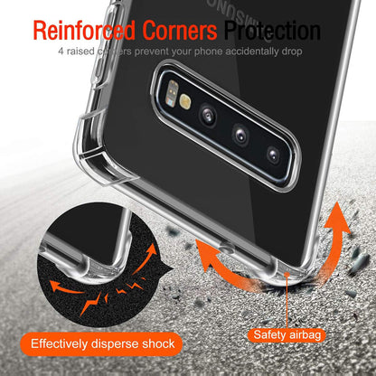 Custodia per Samsung Galaxy S10 G973, Techsuit, Shockproof Clear, Trasparente