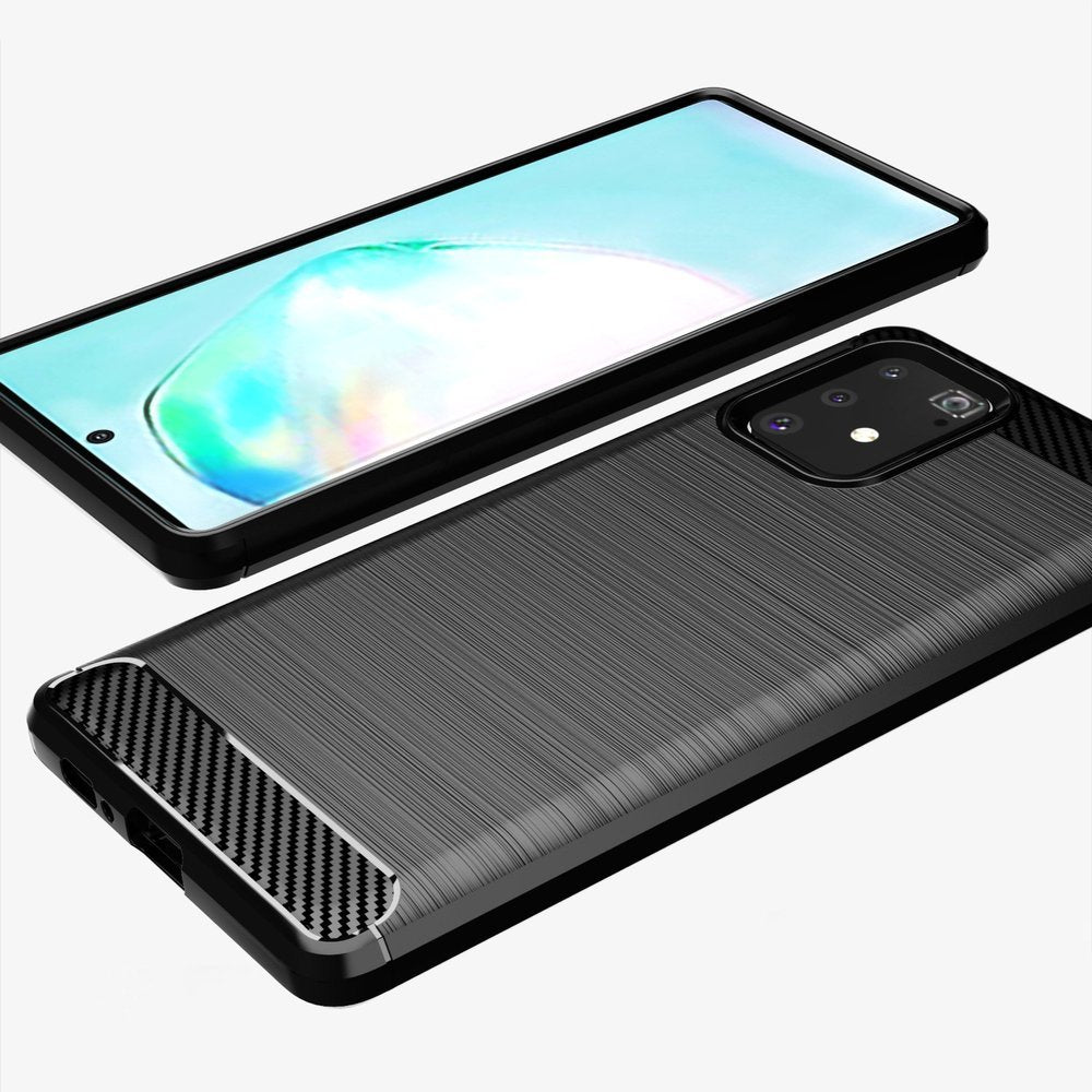 Hülle für Samsung Galaxy S10 Lite G770, Techsuit, Carbon, Schwarz