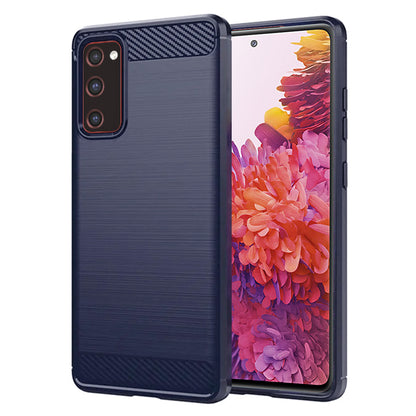 Custodia per Samsung Galaxy S20 FE 2022 G781 / S20 FE 5G G781 / S20 FE G780, Techsuit, Carbonio, Blu