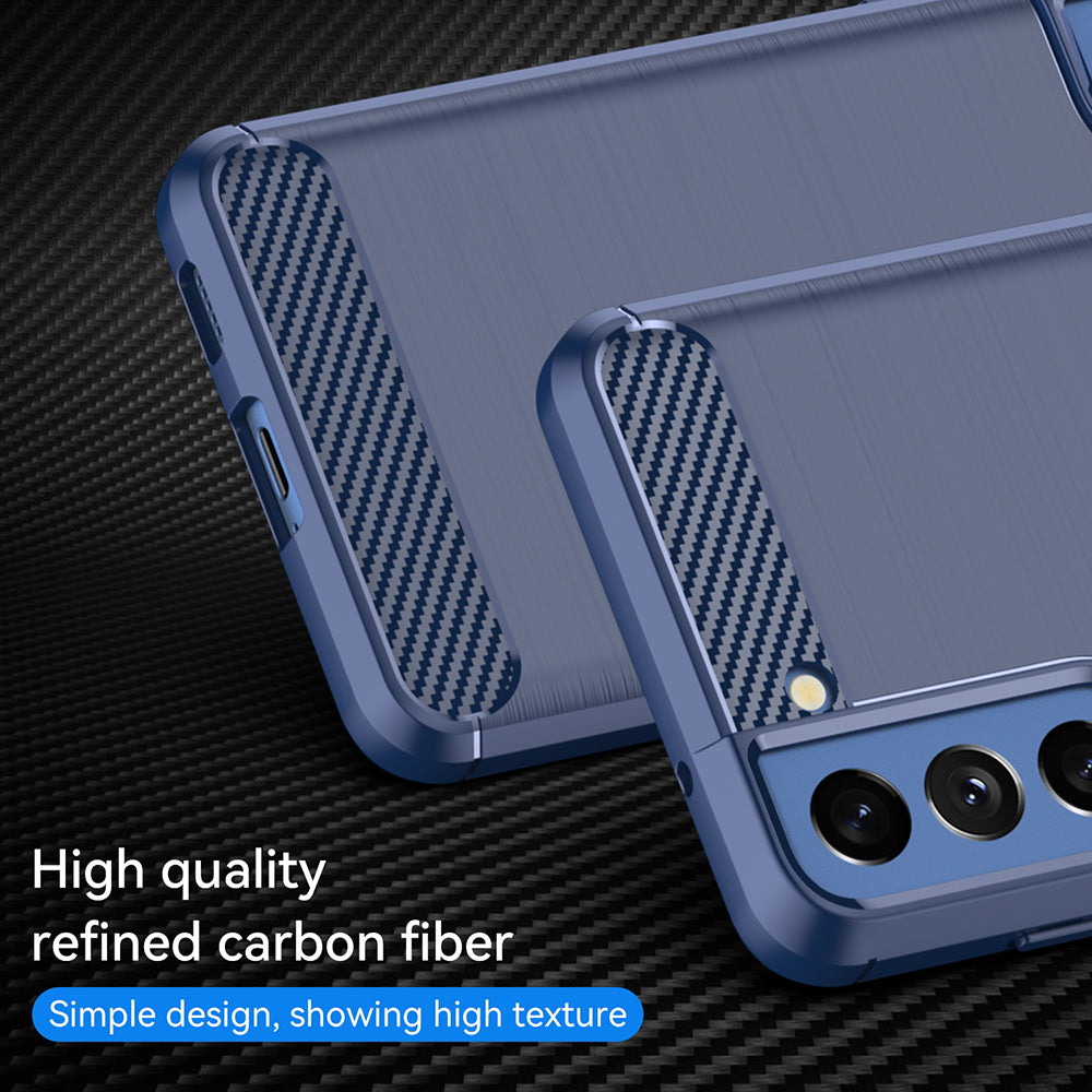 Custodia per Samsung Galaxy S20 FE 2022 G781 / S20 FE 5G G781 / S20 FE G780, Techsuit, Carbonio, Blu