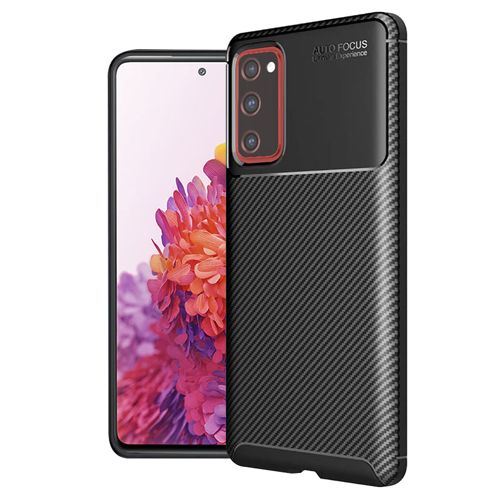 Custodia per Samsung Galaxy S20 FE 2022 G781 / S20 FE 5G G781 / S20 FE G780, Techsuit, CarbonFiber, Nera