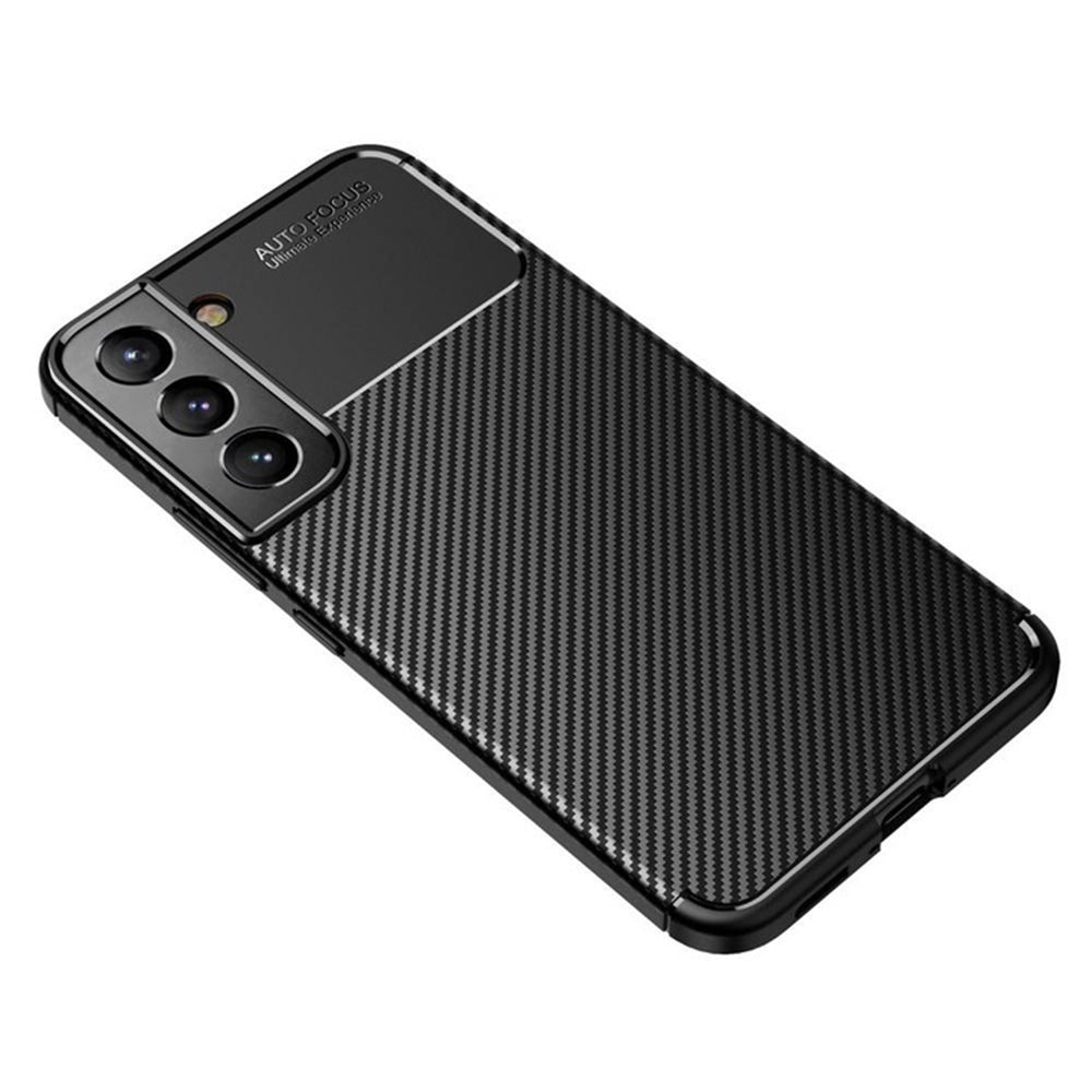 Custodia per Samsung Galaxy S21 5G G991, Techsuit, CarbonFiber, Nera