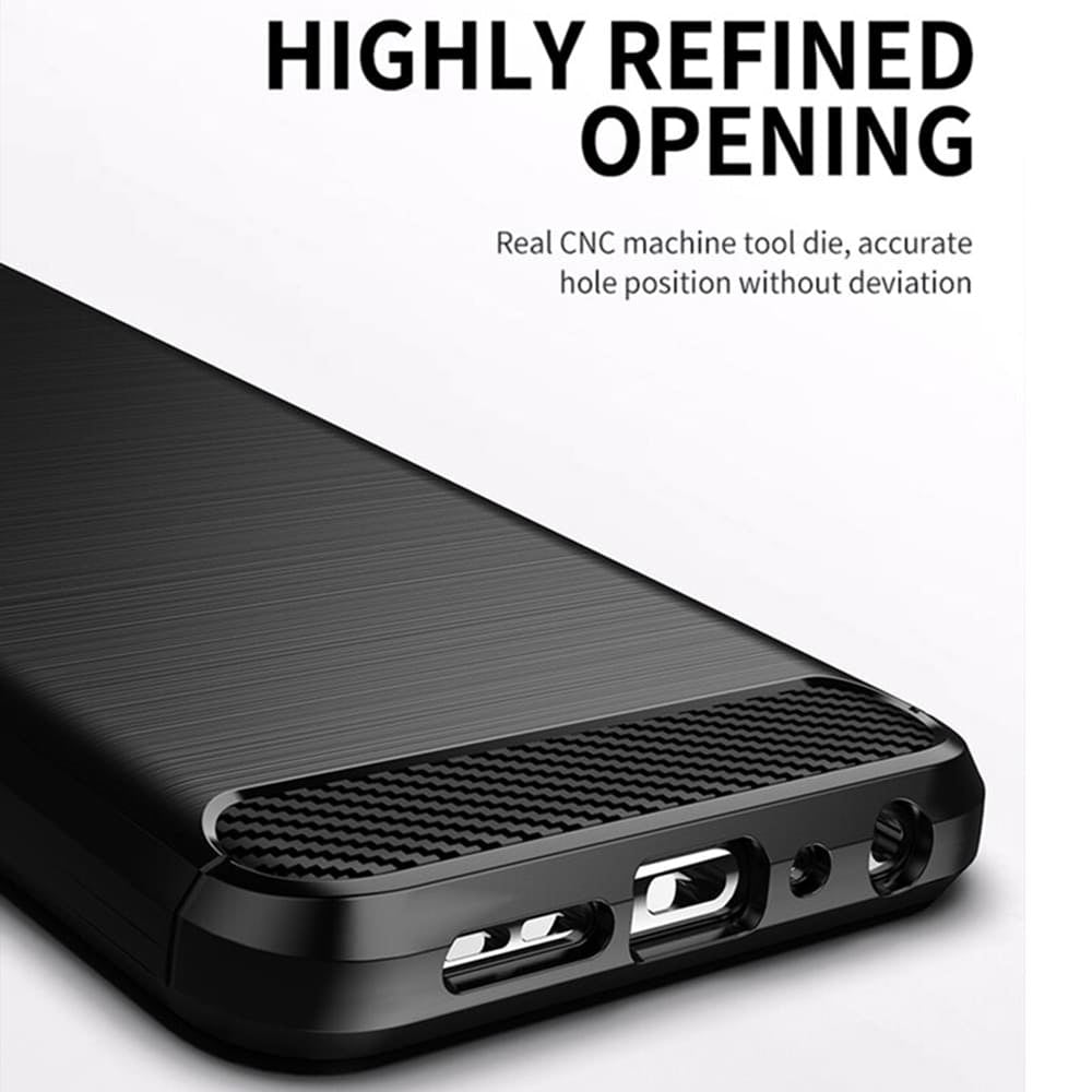 Coque pour Samsung Galaxy S21 FE 5G G990, Techsuit, Carbone, Noire