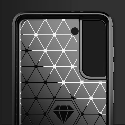 Custodia per Samsung Galaxy S21+ 5G G996, Techsuit, Carbonio, Nera