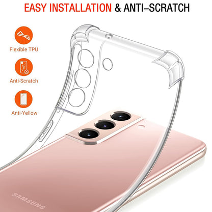 Custodia per Samsung Galaxy S22 5G S901, Techsuit, Shockproof Clear, Trasparente