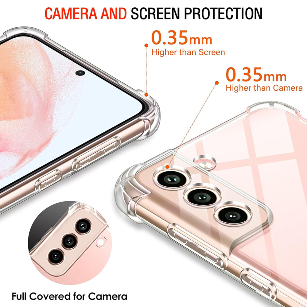 Custodia per Samsung Galaxy S22 5G S901, Techsuit, Shockproof Clear, Trasparente