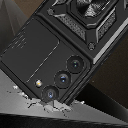 Custodia per Samsung Galaxy S22 Ultra 5G S908, Techsuit, CamShield, Nera