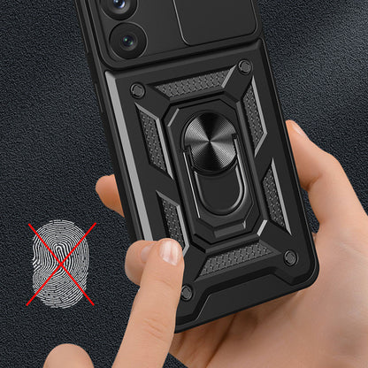 Custodia per Samsung Galaxy S22 Ultra 5G S908, Techsuit, CamShield, Nera
