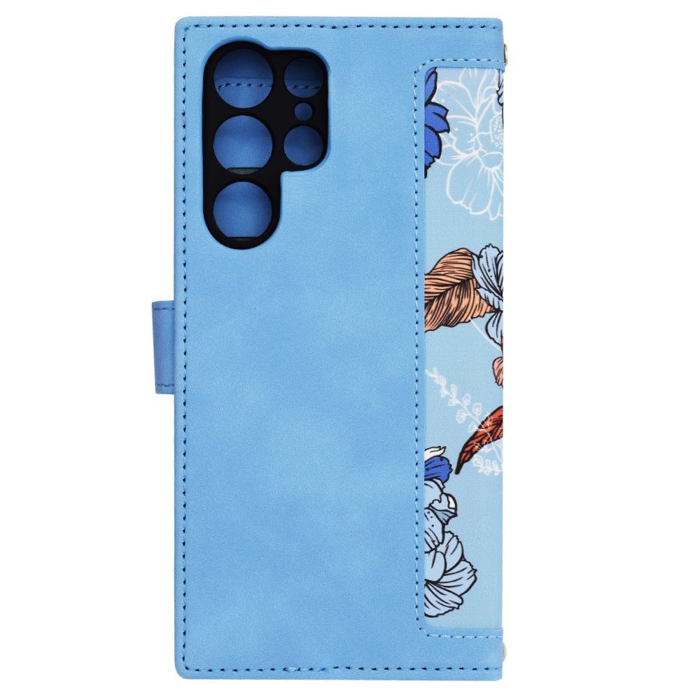 Custodia per Samsung Galaxy S22 Ultra 5G S908, Techsuit, FlipCraft, Blu