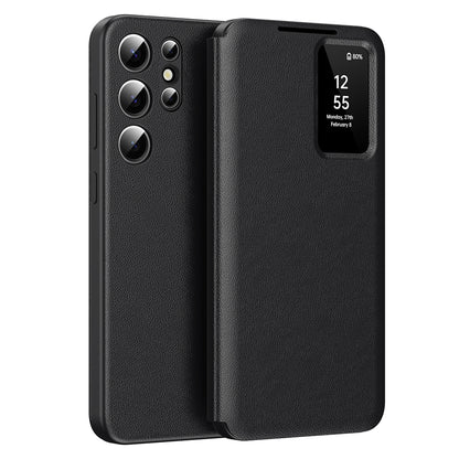 Coque pour Samsung Galaxy S22 Ultra 5G S908, Techsuit, SmartView, Noire