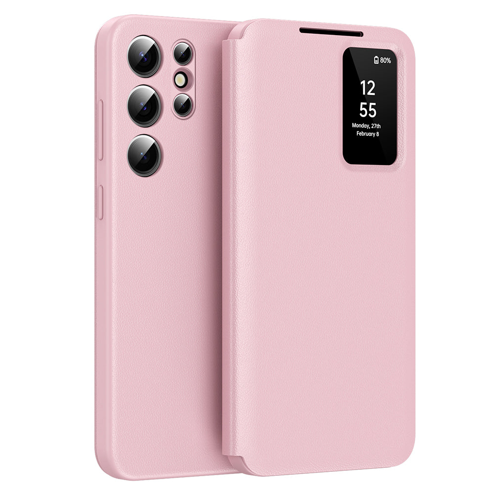 Coque pour Samsung Galaxy S22 Ultra 5G S908, Techsuit, SmartView, Rose