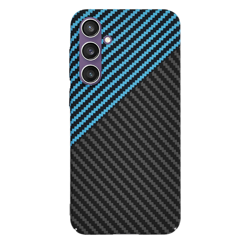 Custodia per Samsung Galaxy S23 FE S711, Techsuit, Carbonite FiberShell, Nero Blu