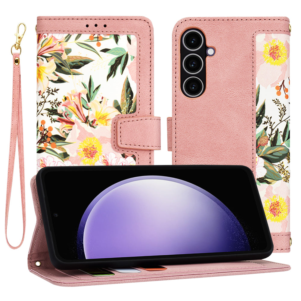 Hülle für Samsung Galaxy S23 FE S711, Techsuit, FlipCraft, Rosa