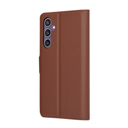 Hülle für Samsung Galaxy S23 FE S711, Techsuit, Leder-Folio, Braun