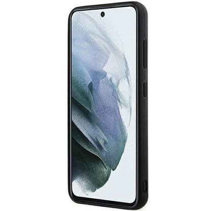 Custodia per Samsung Galaxy S23+ S916, Karl Lagerfeld, Logo Glitter in Gomma 3D, Nera