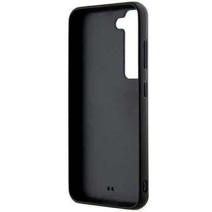 Custodia per Samsung Galaxy S23+ S916, Karl Lagerfeld, Logo Glitter in Gomma 3D, Nera