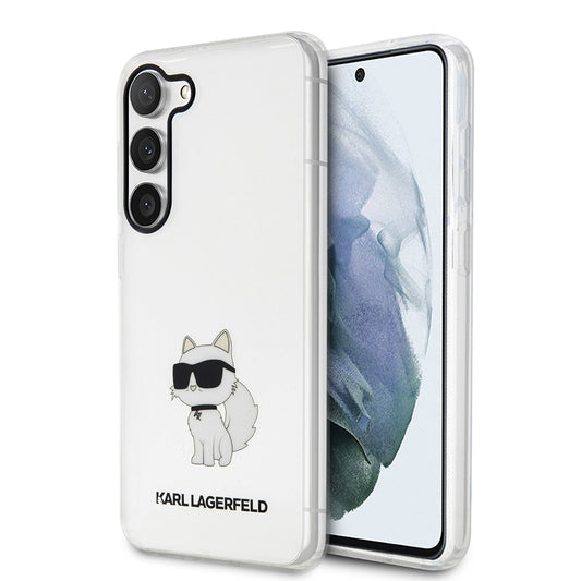 Étui pour Samsung Galaxy S23+ S916, Karl Lagerfeld, Ikonik Choupette, Transparent