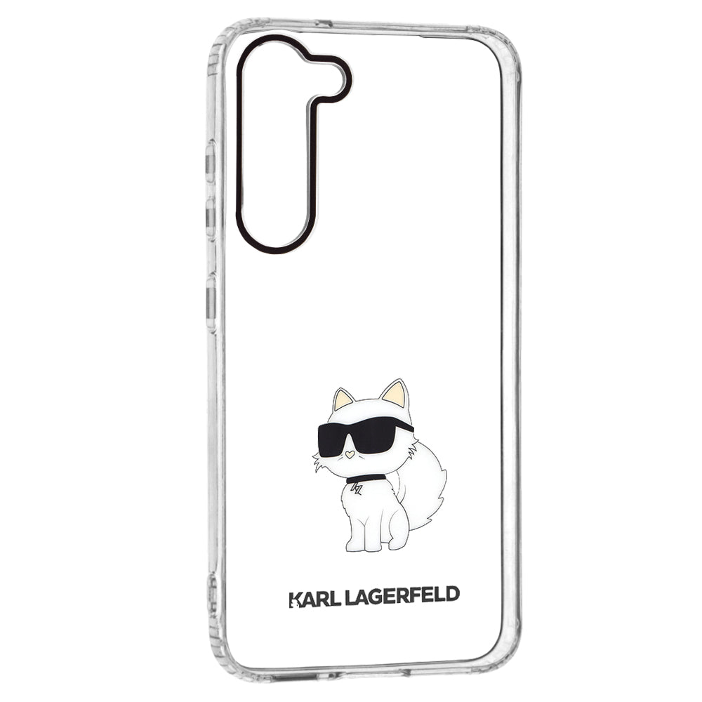 Custodia per Samsung Galaxy S23+ S916, Karl Lagerfeld, Ikonik Choupette, Trasparente