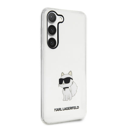 Custodia per Samsung Galaxy S23+ S916, Karl Lagerfeld, Ikonik Choupette, Trasparente