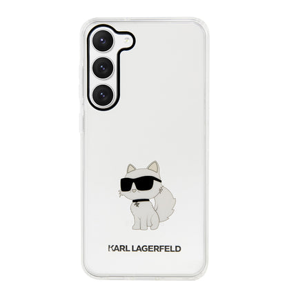 Custodia per Samsung Galaxy S23+ S916, Karl Lagerfeld, Ikonik Choupette, Trasparente