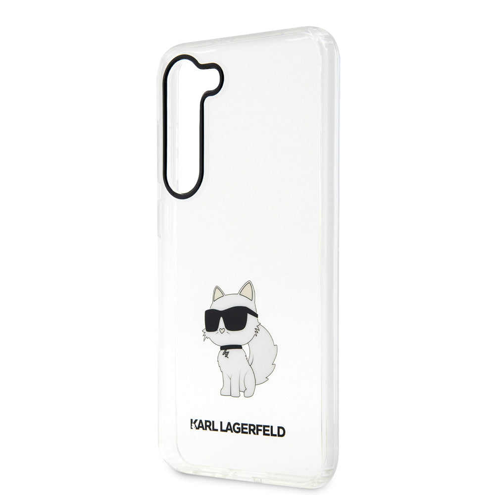 Custodia per Samsung Galaxy S23+ S916, Karl Lagerfeld, Ikonik Choupette, Trasparente