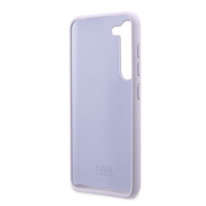 Hülle für Samsung Galaxy S23+ S916, Karl Lagerfeld, Silicone Ikonik Karl, Lila