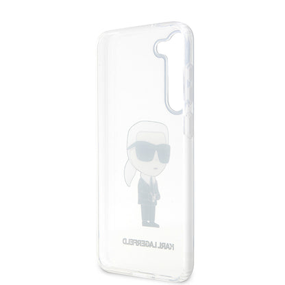 Étui pour Samsung Galaxy S23 S911, Karl Lagerfeld, Ikonik Karl, Transparent