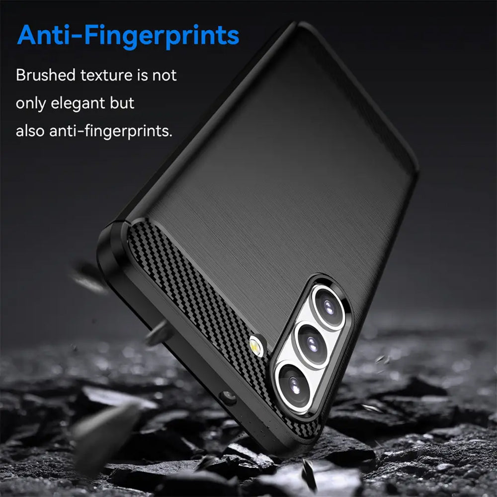 Hülle für Samsung Galaxy S23 S911, Techsuit, Carbon, Schwarz