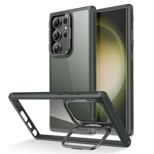 Custodia per Samsung Galaxy S23 Ultra S918, ESR, Classic Kickstand, Verde Trasparente