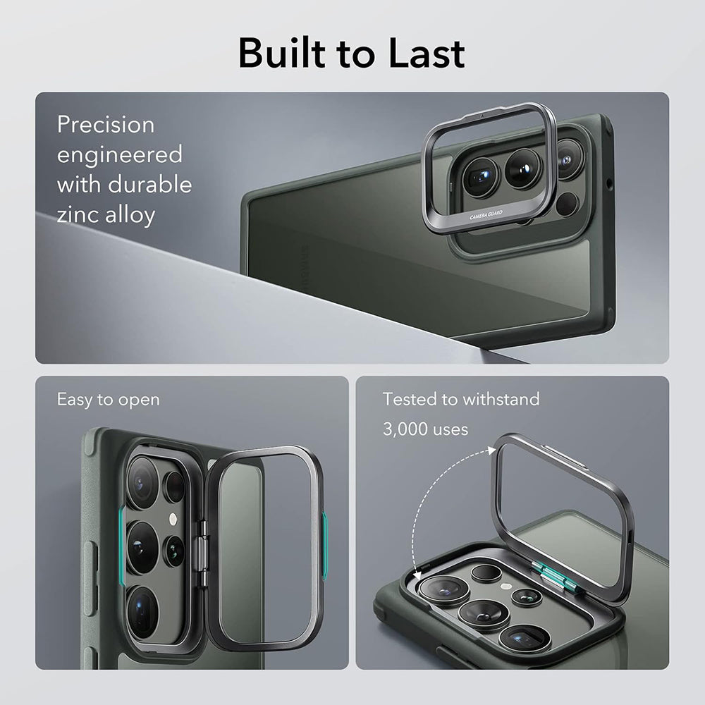 Hülle für Samsung Galaxy S23 Ultra S918, ESR, Classic Kickstand, Transparent Grün