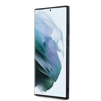 Étui pour Samsung Galaxy S23 Ultra S918, Karl Lagerfeld, Logo Pailleté en Caoutchouc 3D, Noir