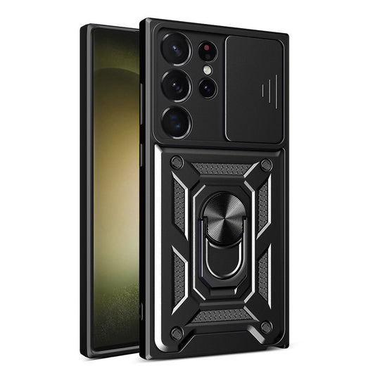 Coque pour Samsung Galaxy S23 Ultra S918, Techsuit, CamShield, Noire