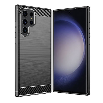 Custodia per Samsung Galaxy S23 Ultra S918, Techsuit, Carbonio, Nera