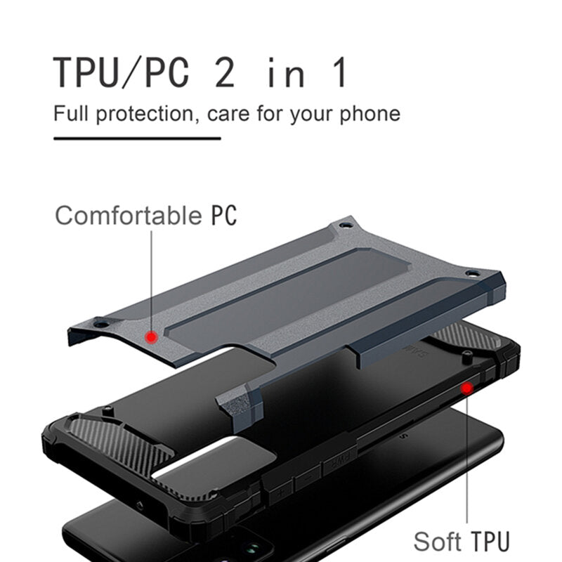 Coque pour Samsung Galaxy S23 Ultra S918, Techsuit, Hybrid Armor, Noire