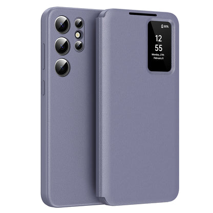 Custodia per Samsung Galaxy S23 Ultra S918, Techsuit, SmartView, Viola