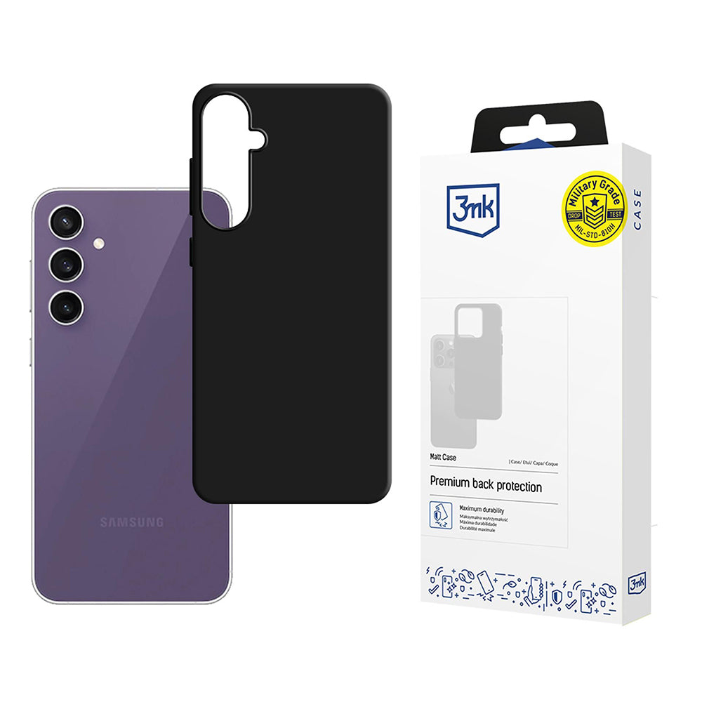 Coque pour Samsung Galaxy S24 FE S721, 3MK, Noire Mate