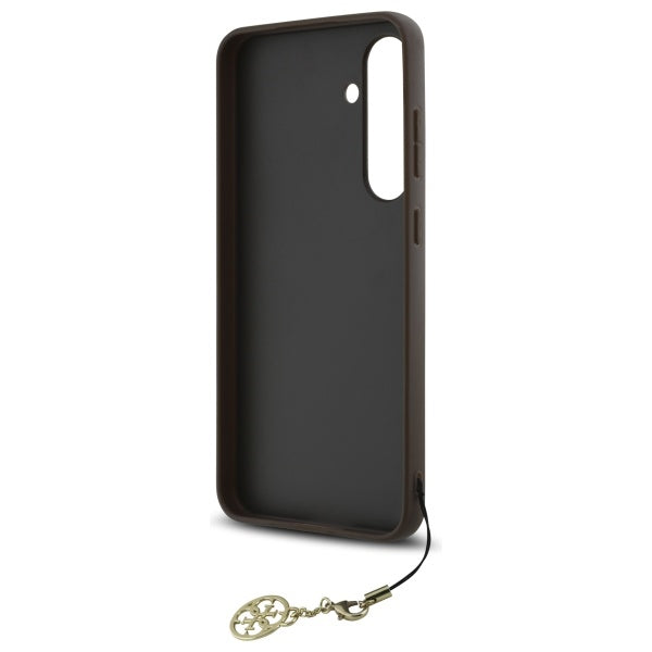 Custodia per Samsung Galaxy S24 FE S721, Guess, 4G Charm, Marrone