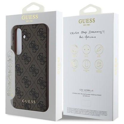 Custodia per Samsung Galaxy S24 FE S721, Guess, 4G Classic, Marrone