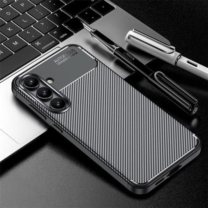 Custodia per Samsung Galaxy S24 FE S721, Techsuit, CarbonFiber, Nera