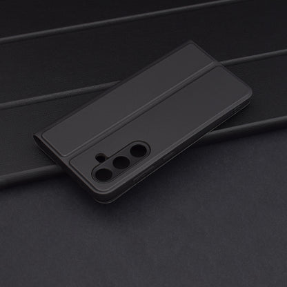Custodia per Samsung Galaxy S24 FE S721, Techsuit, Magskin Book, Nera
