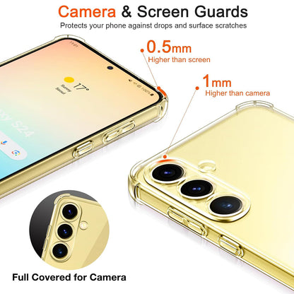 Custodia per Samsung Galaxy S24 FE S721, Techsuit, Shockproof Clear, Trasparente